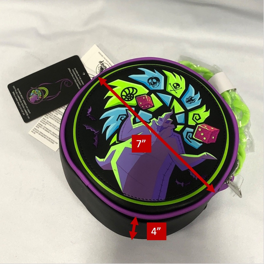 Disney Loungefly Nightmare Before Christmas Oogie Boogie Glow Crossbody Bag NEW - Picture 7 of 7